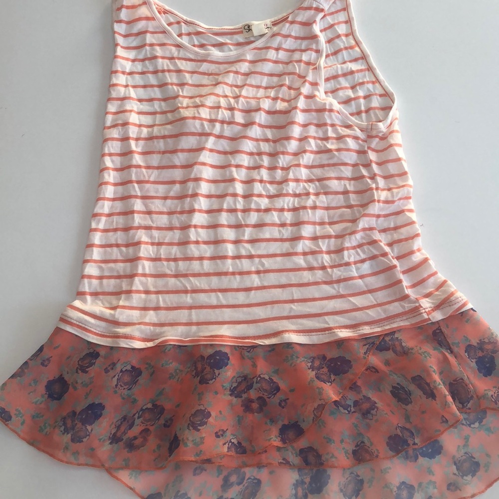 Orange and white tank top (kids)